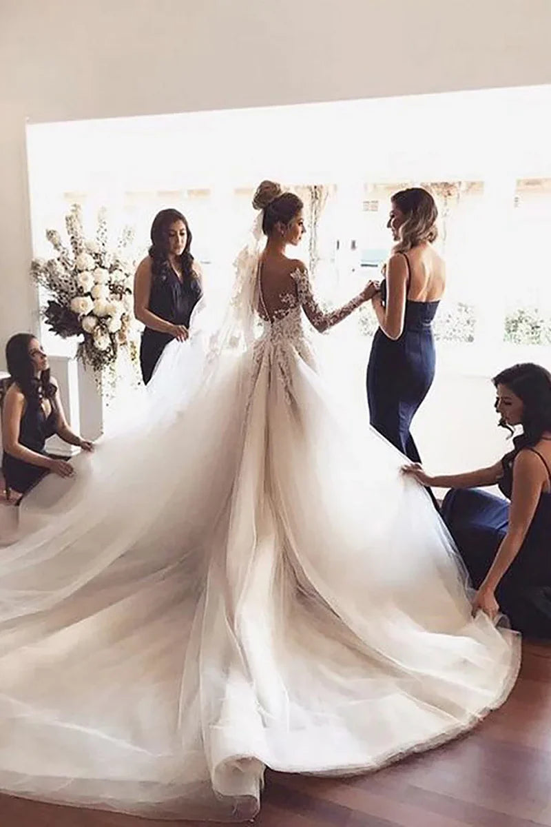 Navy Spaghetti Straps Mermaid Floor-length Bridesmaid Dress