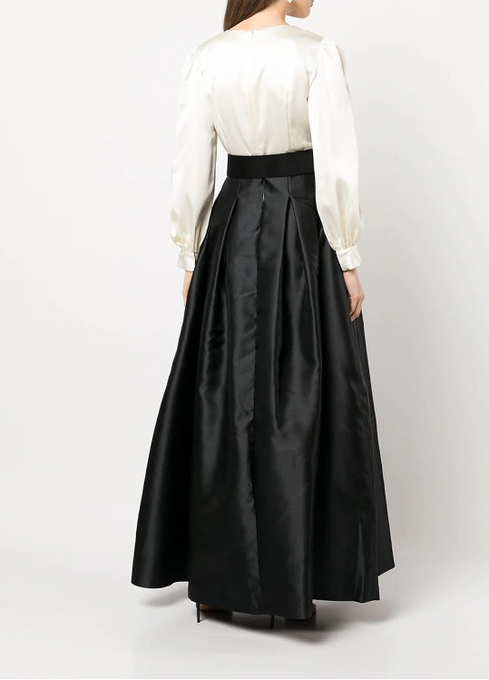 A-Line Party Dress Wedding Guest Floor Length Short Sleeve V Neck Belt / Sash Satin with Pleats
