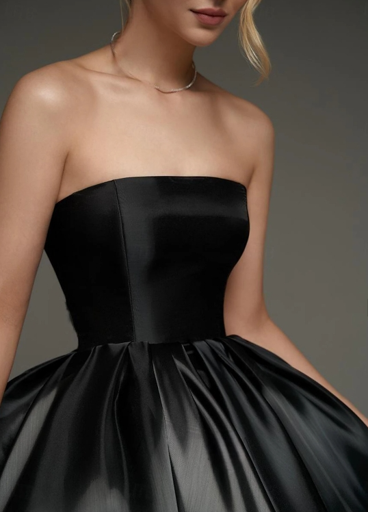 A-Line Homecoming Dresses Corsets Short / Mini Sleeveless Strapless Satin with Ruched