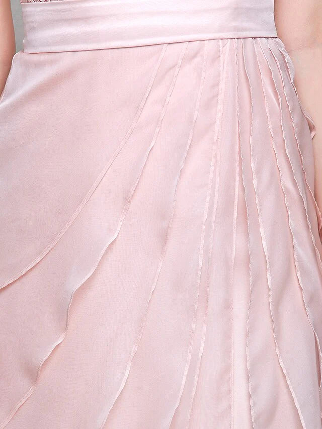 Mother of the Bride Dress Jewel Neck Floor Length Chiffon Lace Short Sleeve with Lace Ruffles