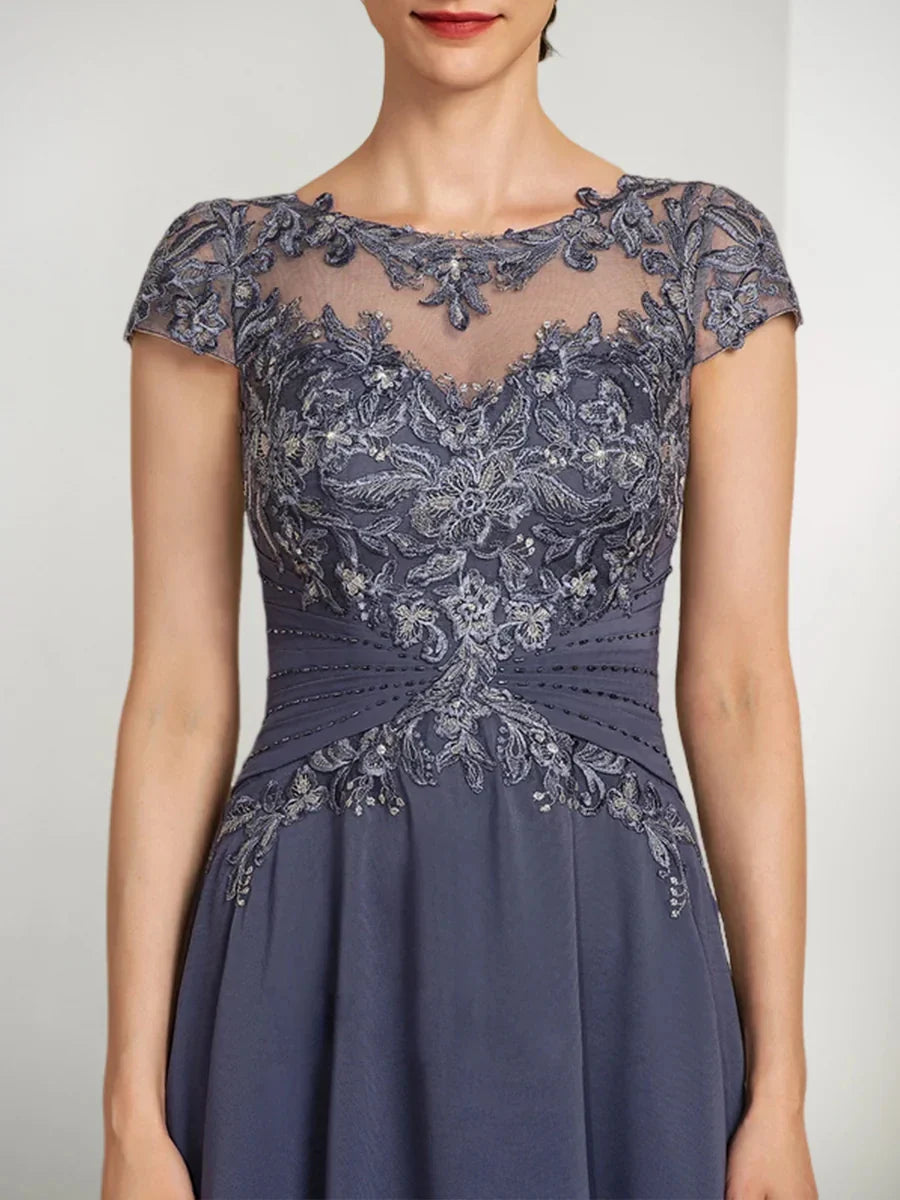 A-Line Princess Mother of the Bride Dresses with Applique