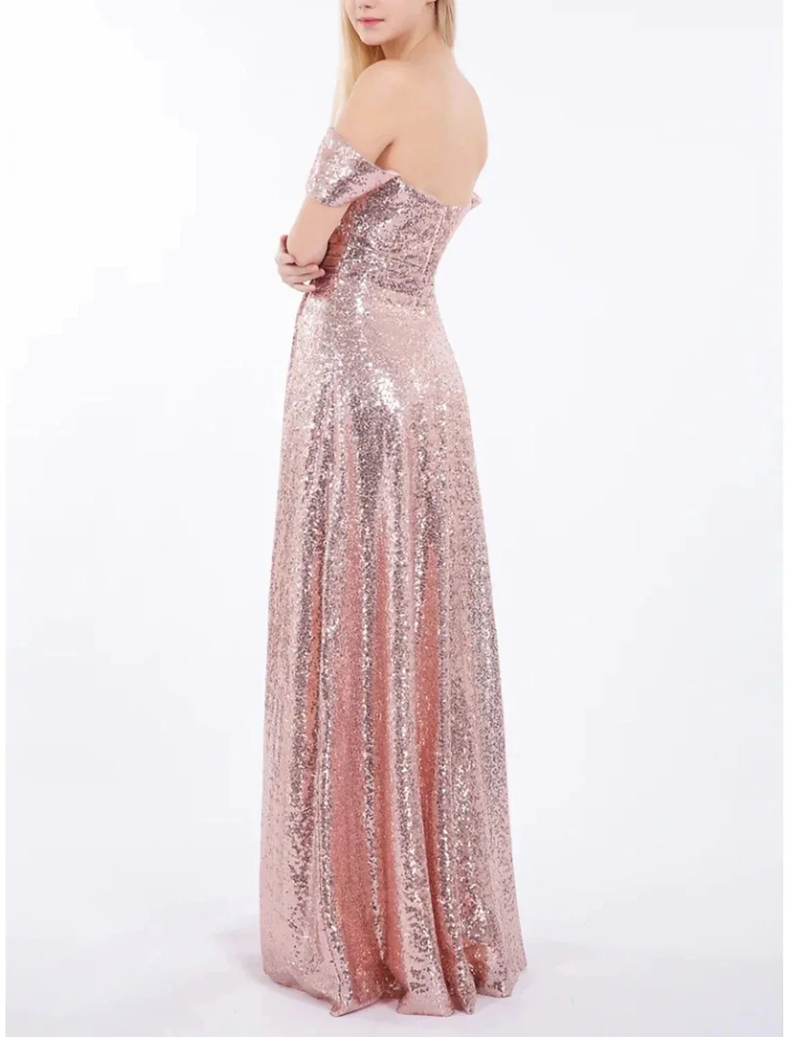 A-Line Princess Off-the-Shoulder Floor-length Long Bridesmaid Dresses