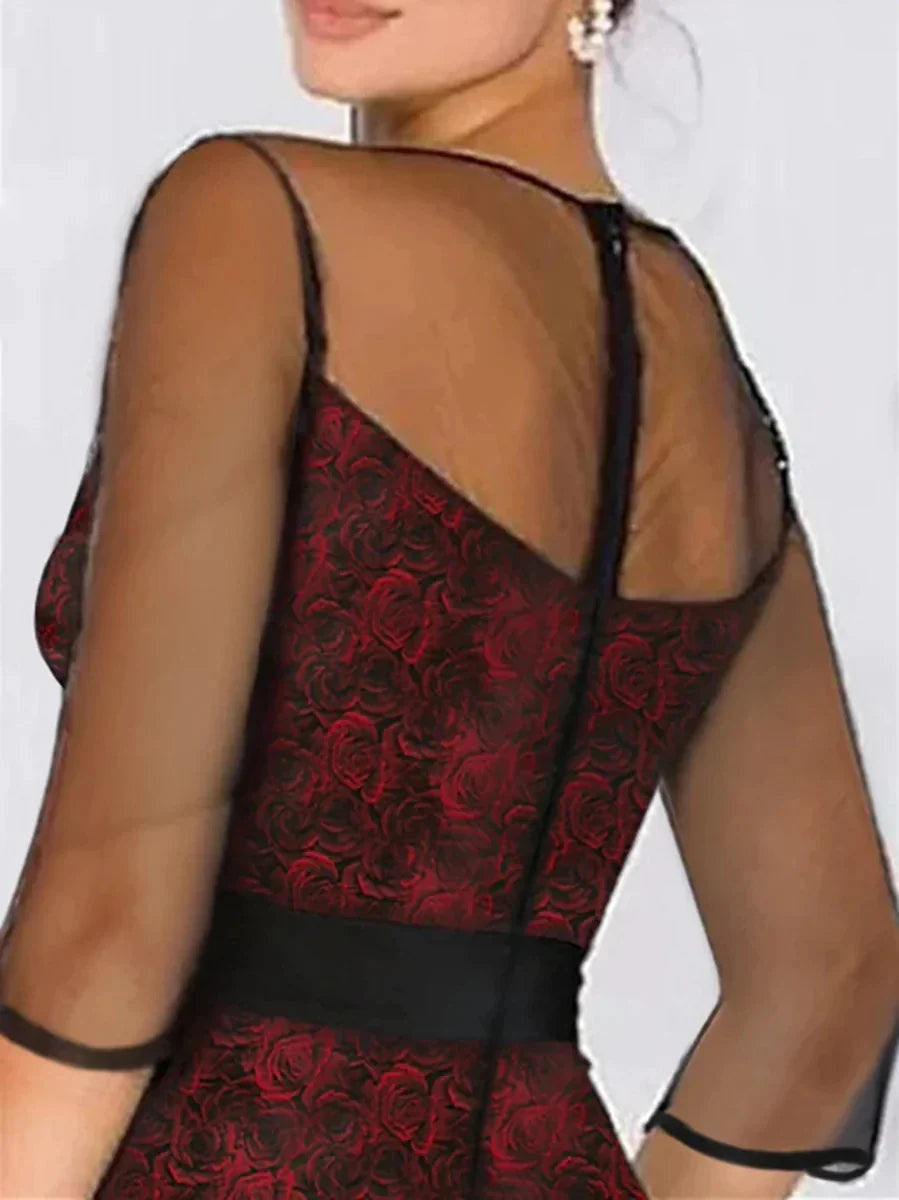 A-Line Princess Sweetheart Mother Of The Bride & Groom Dresses With Printed Flower & High Split