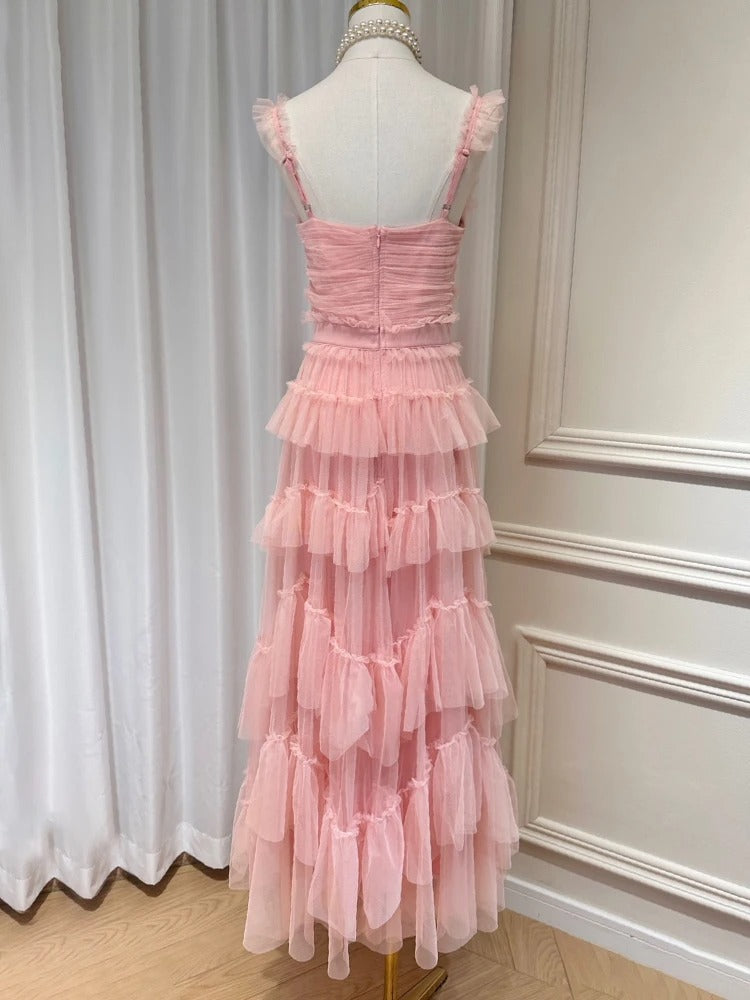 A-line Backless Dresses For Women Square Collar Sleeveless High Waist Solid Dress Female Fashion Clothing Prom Dress