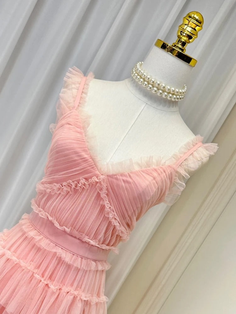 A-line Backless Dresses For Women Square Collar Sleeveless High Waist Solid Dress Female Fashion Clothing Prom Dress
