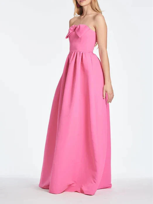 A Line Princess Strapless Floor-Length Mother of the Bride Dresses