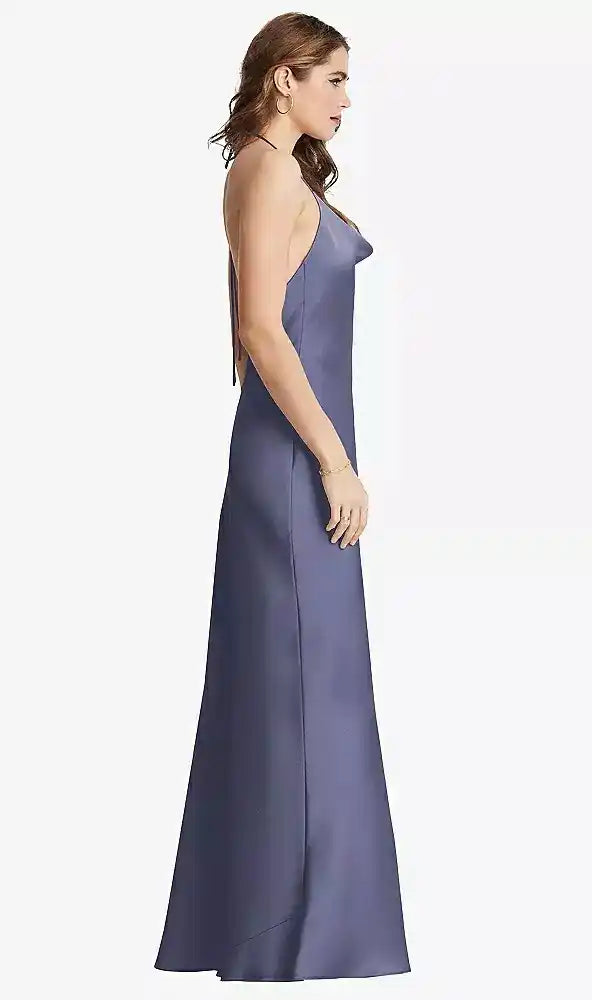 Cowl-Neck Convertible Maxi Slip Dress - Reese in French Blue