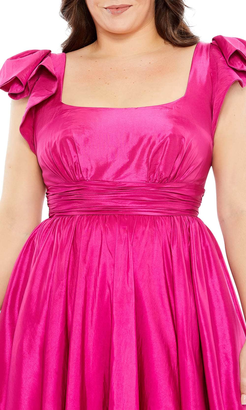 Dressesgowns Evening Dresses/ Flutter Sleeve Ruffle Scoop Back Floor Length Prom Evening Gown/ Prom Dresses Stores/Plus Size Dress Formal