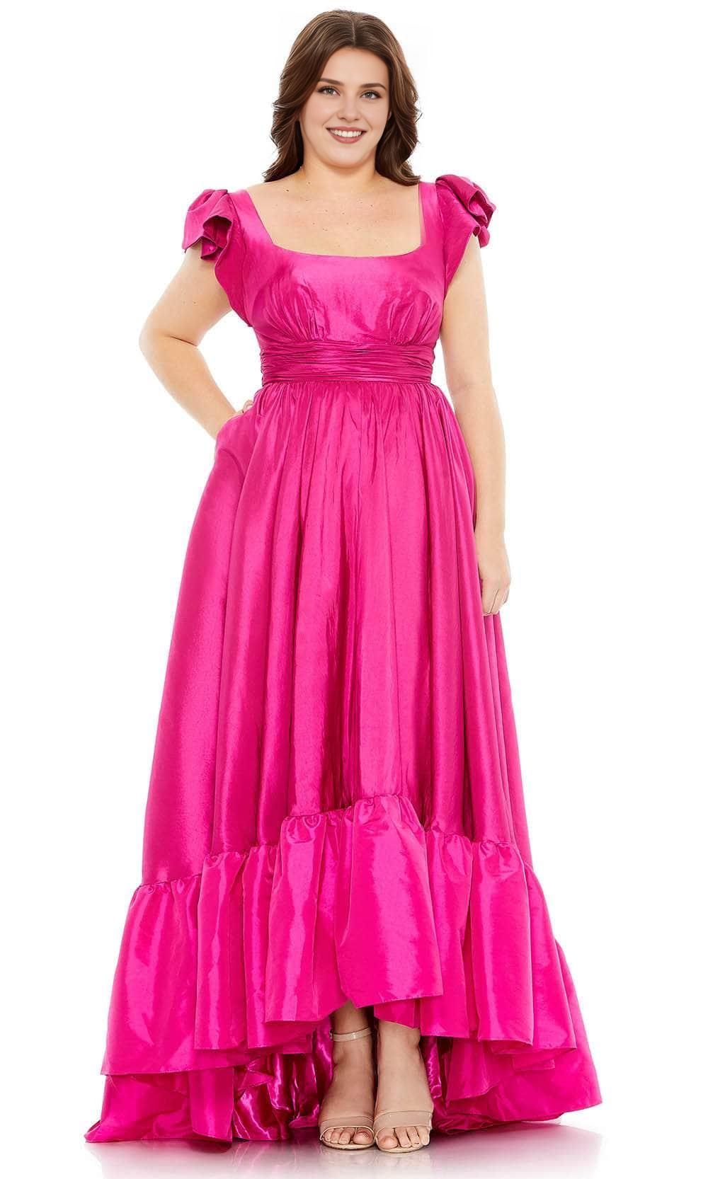Dressesgowns Evening Dresses/ Flutter Sleeve Ruffle Scoop Back Floor Length Prom Evening Gown/ Prom Dresses Stores/Plus Size Dress Formal