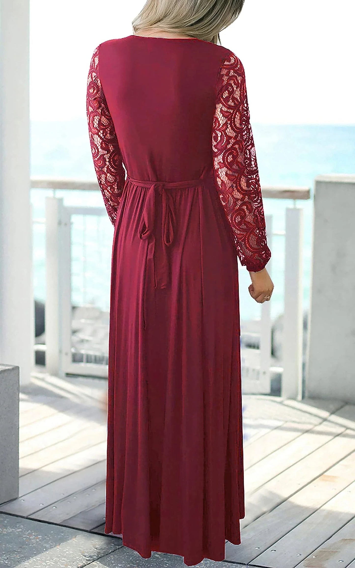 Elegant A-Line V-Neck Spaghetti Strap Cowl Back Maxi Evening Dress