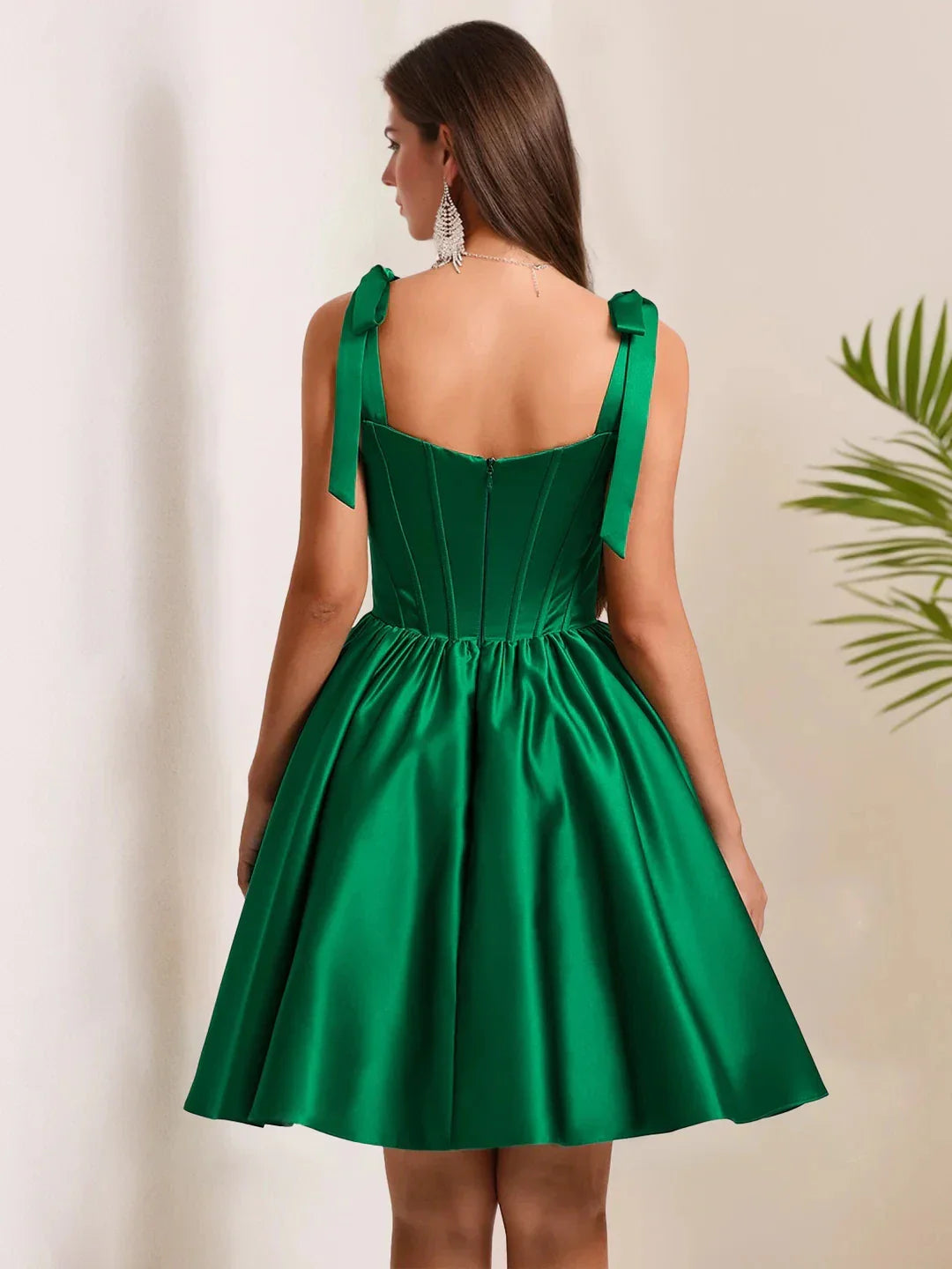 Elegant A-Line Straight Sleeveless Back Zip Short-Mini Homecoming Dress for ladies for women