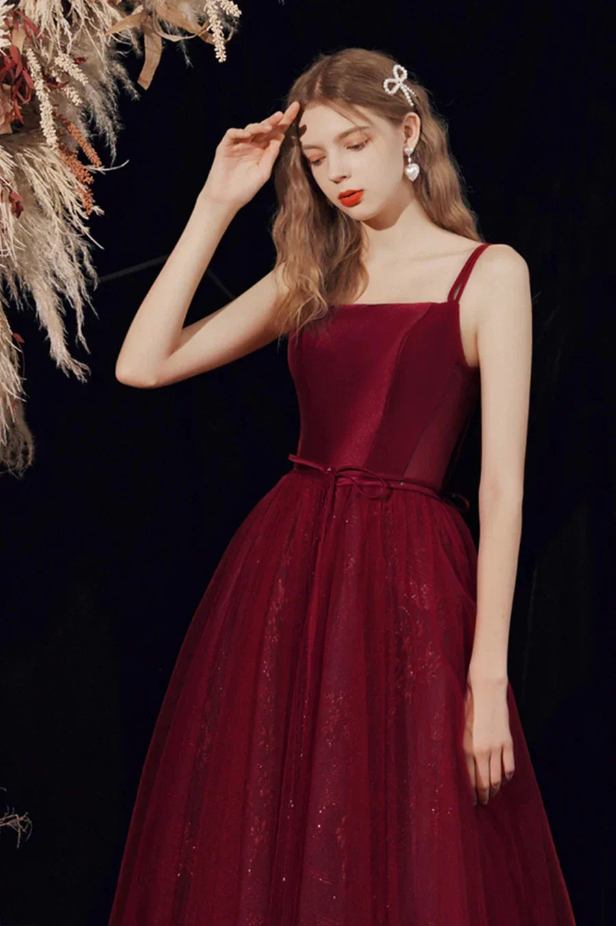 Elegant A-Line Straight Sleeveless Crisscross Back Ankle-Length Homecoming Dress for ladies