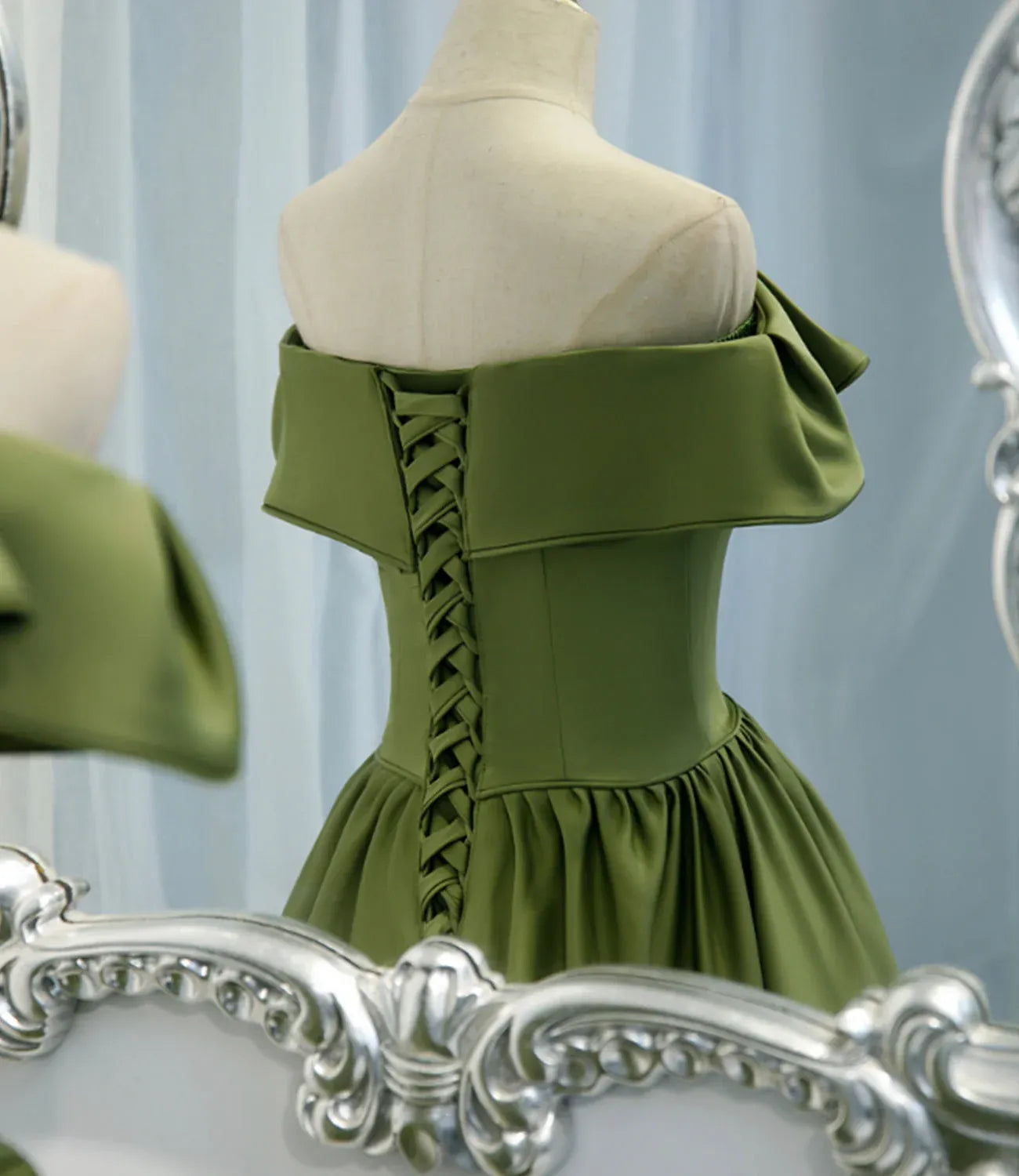 Elegant A Line Off the Shoulder Sleeveless Satin Sweep/Brush Train Prom Dress