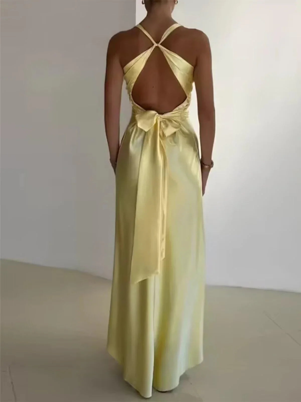 Elegant Mermaid V Neck Sleeveless Backless Floor-Length prom dress for women