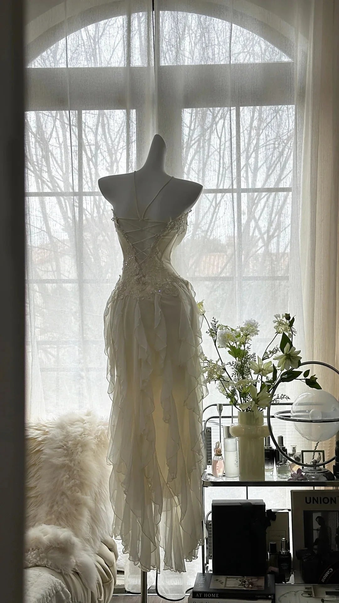 Exquisite Mermaid/Trumpet Strapless Sleeveless Chiffon Lace Up Floor-Length Prom Dress