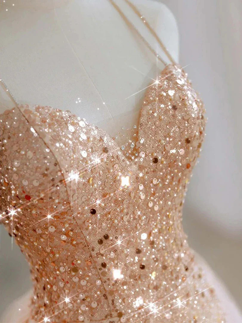 Glamorous Fit & Flare Sweetheart-Neck Sequin-Embellished Tulle Crisscross-Strap Mini Evening Dress