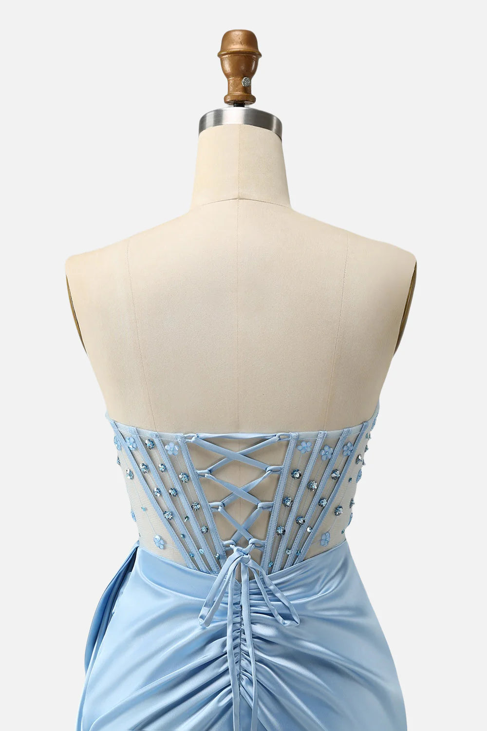 Quyihu Dress Blue Beaded Ruched Bodycon Short Dress with Shawl Homecoming Dress