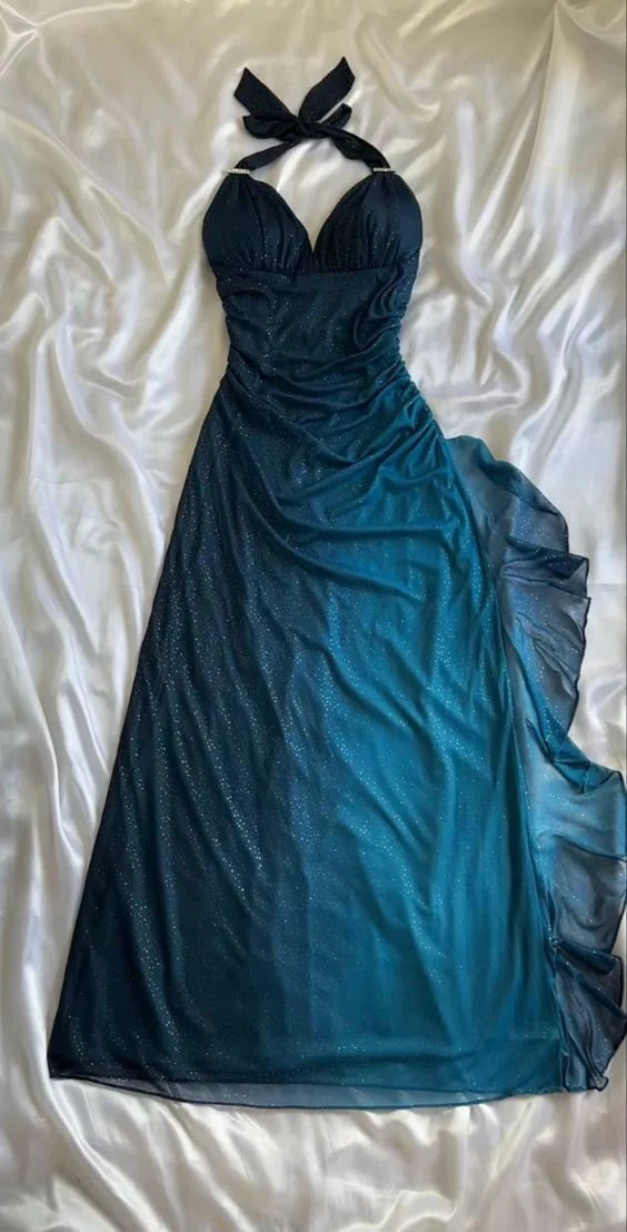 Quyihu Dress Formal Dresses V Neck Sleeveless Pleated Burgundy Prom Dress