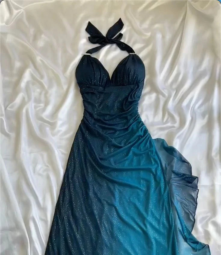 Quyihu Dress Formal Dresses V Neck Sleeveless Pleated Burgundy Prom Dress