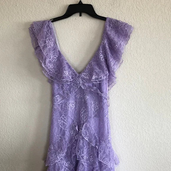 Quyihu Dress Purple Lace Long Prom Dress Backless Evening Dress Stunning Maxi Dress For Women