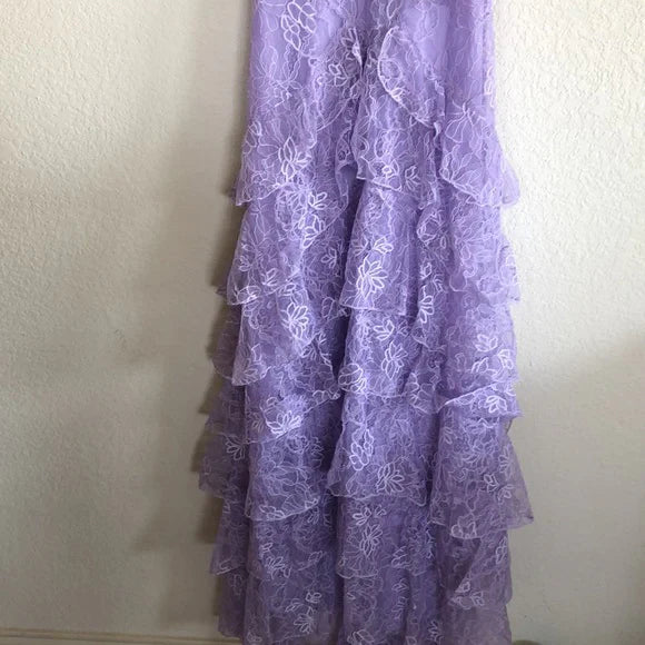 Quyihu Dress Purple Lace Long Prom Dress Backless Evening Dress Stunning Maxi Dress For Women