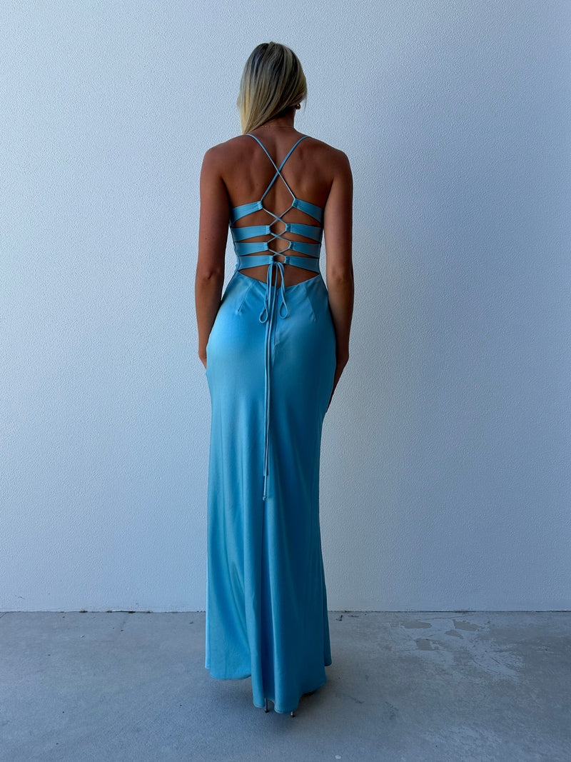 Quyihu Dress Spaghetti Strap Bridesmaid Dresses Mermaid Satin Prom Dresses Long Bodycon Formal Evening Gowns
