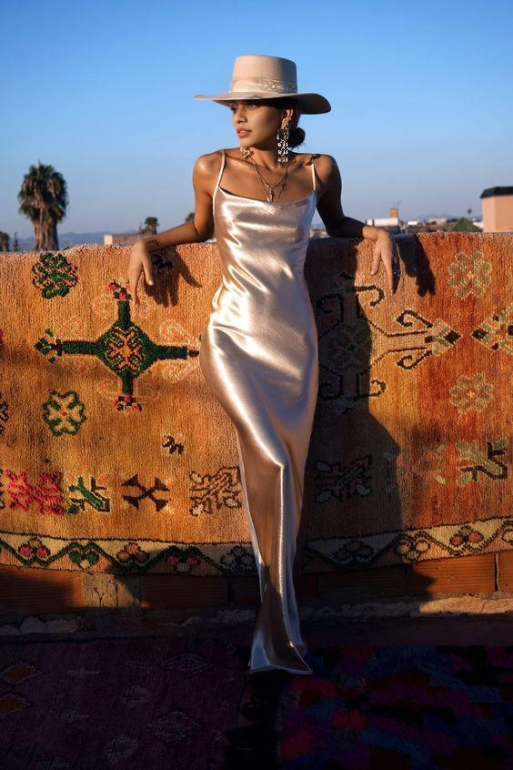 Quyihu Dress Spaghetti Straps Sheath Cowl Neck Maxi Dresses Slip Dresses Prom Dress