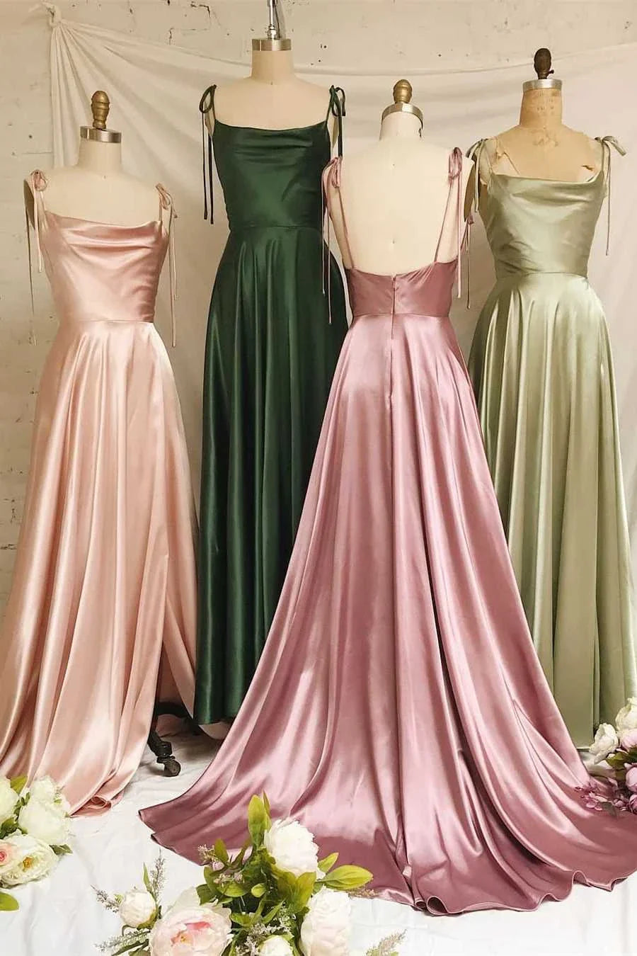 Simple Elegant A-Line Boat Neck Sleeveless Back Zip Floor-Length prom dress for women