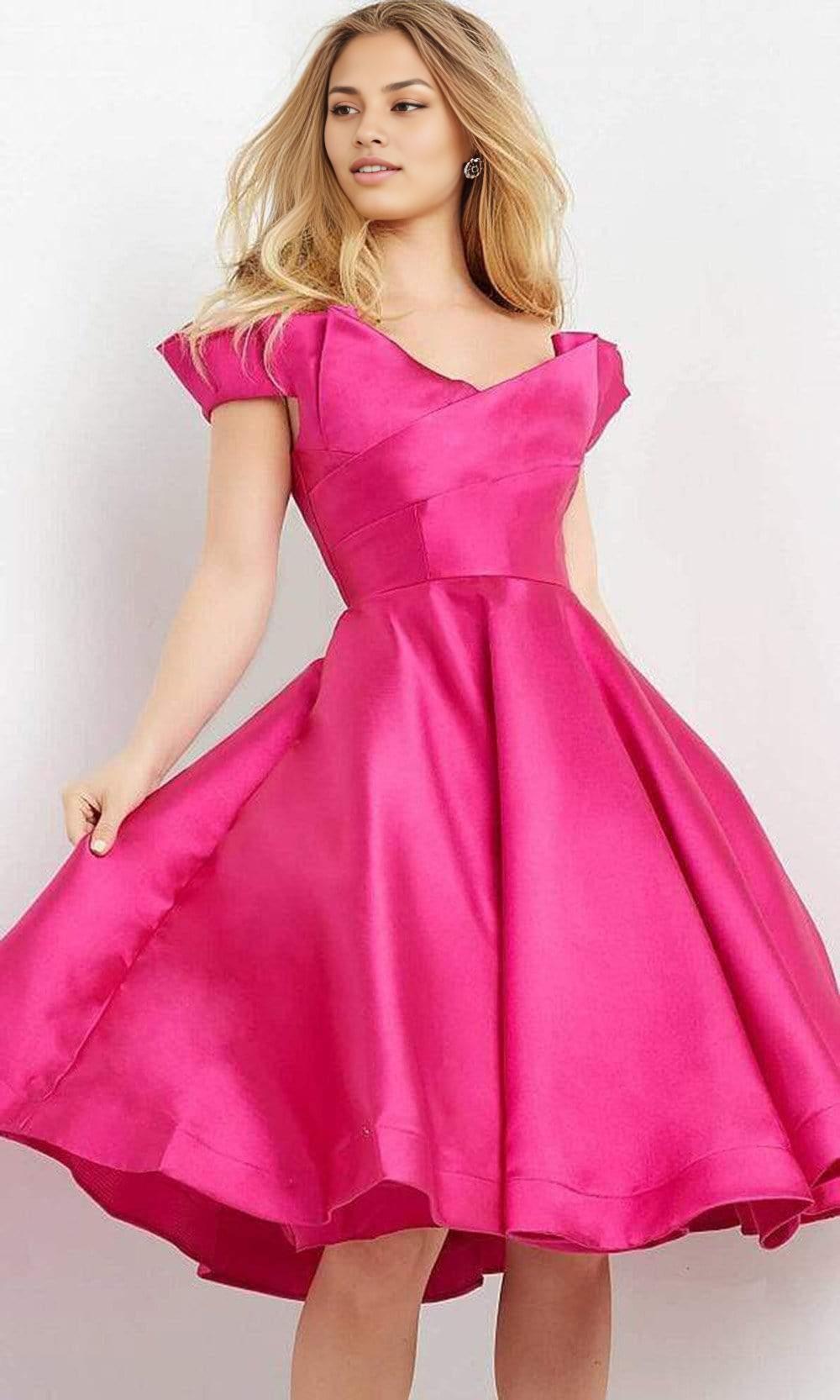 Quyihu Prom Shop Dresses Ruffled Off-Shoulder Sleeve A-Line Cocktail Prom Dresses Formal Women's Dresses