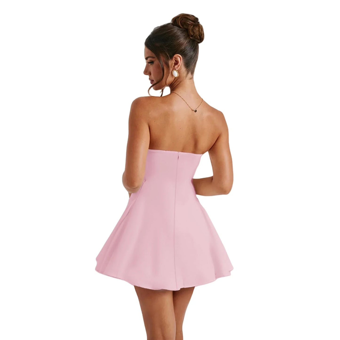 Sweet Strapless Giant Bow-Front A-Line Mini Party Dress