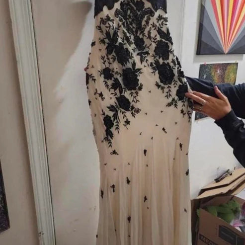 Vintage Mermaid Spaghetti Straps Sleeveless Crisscross Back Floor-Length Evening Dress