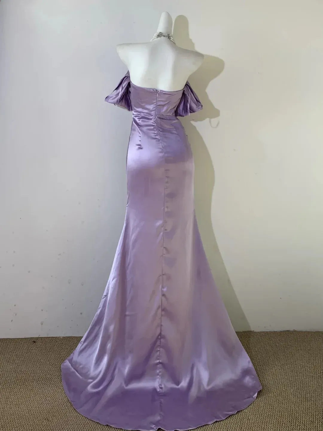 Simple Mermaid Strapless Backless Sweep/Brush Train Prom Dress