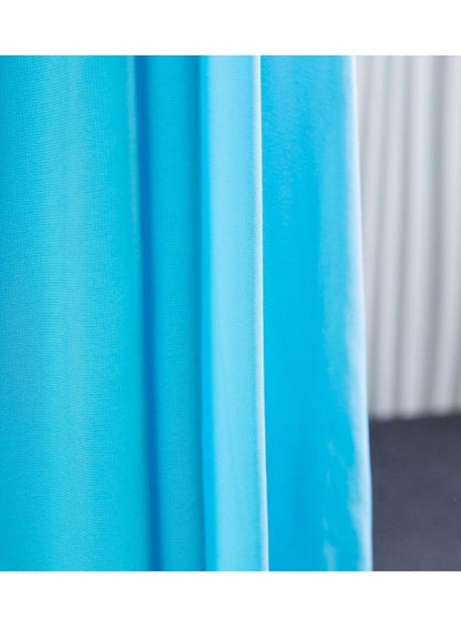 Long Chiffon Aqua Bridesmaid Dress Wedding Guest Party Dress