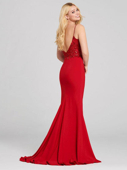 V-Neck Backless Floor-Length Applique Light Sky Blue Evening Dress Wedding Guest Dresses