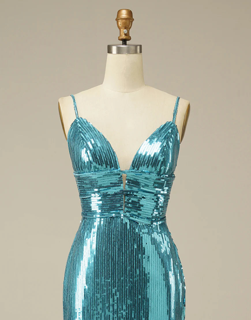 Mermaid Long Open Back Backless Prom Dress