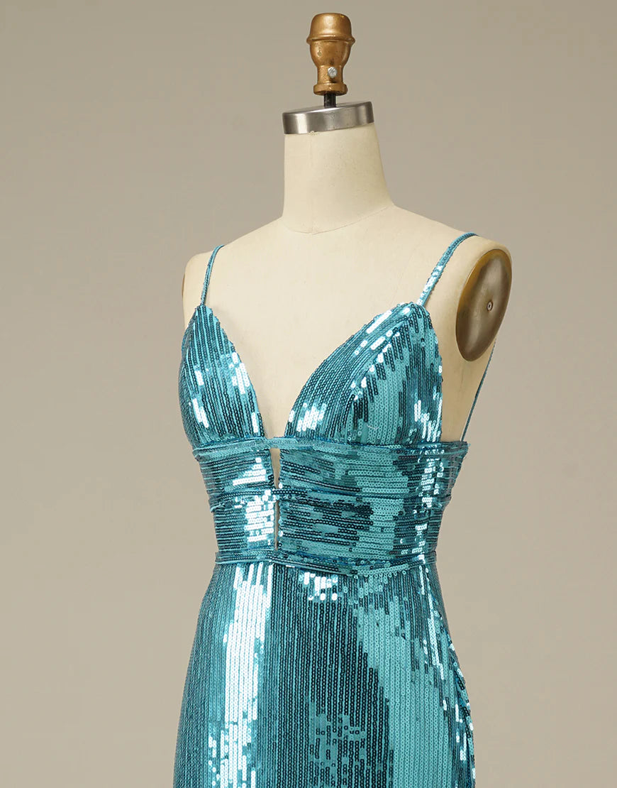 Mermaid Long Open Back Backless Prom Dress