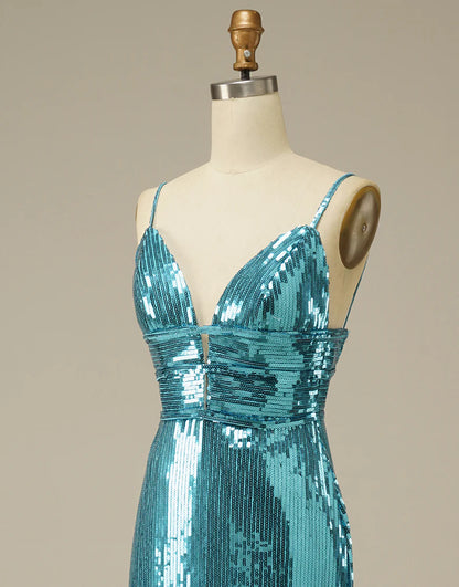 Mermaid Long Open Back Backless Prom Dress