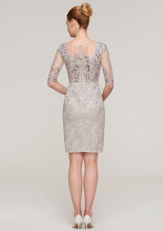Lace Mother of the Bride Dress With Sequins Appliqued