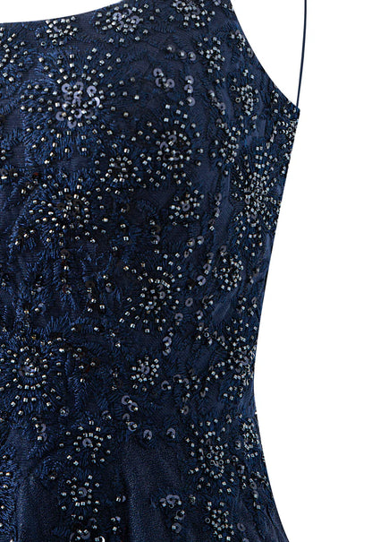 A-line Chiffon Short Sequins Homecoming Dress