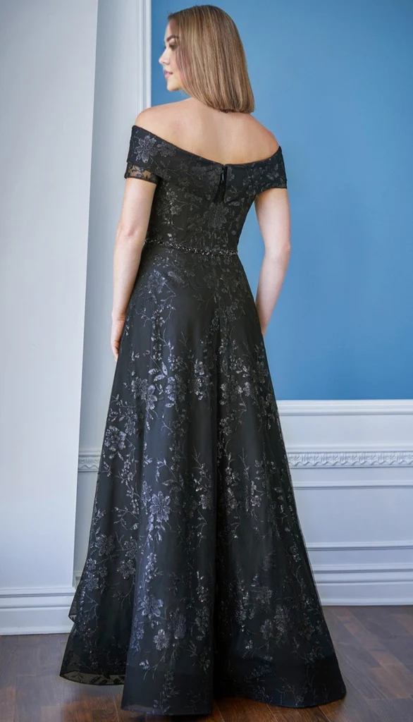 Formal V-Neck Long Mother of the Bride Dresse Half Sleeve With Beading Belt
