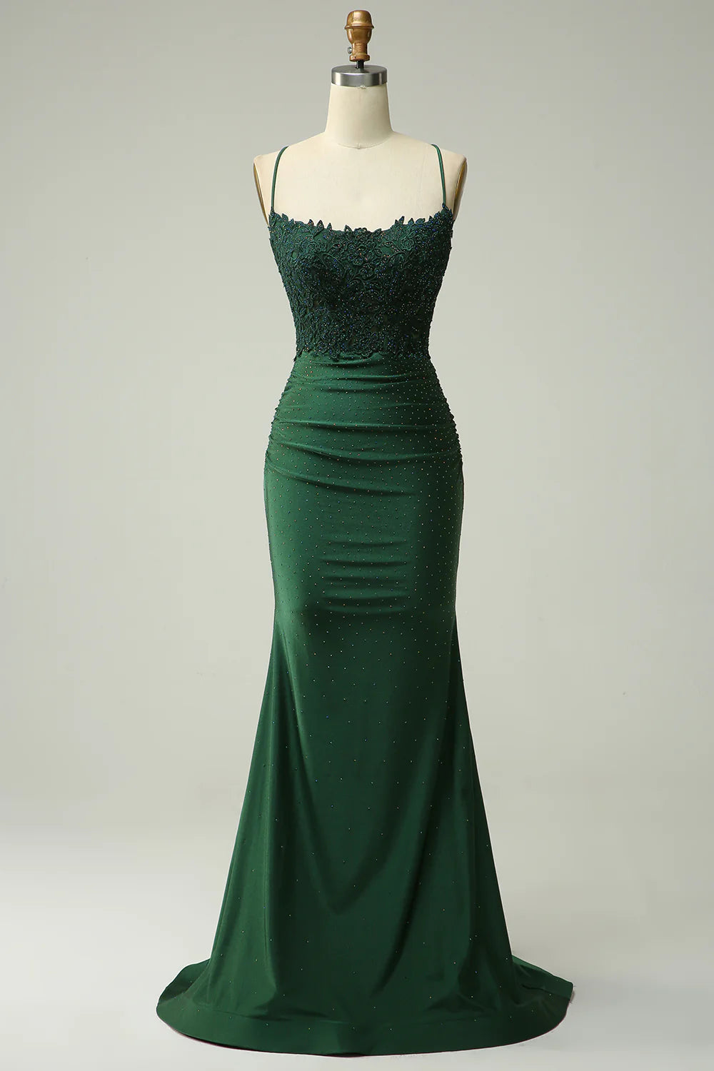 Mermaid Halter Court Train Dress Prom Dress with Appliques Beading