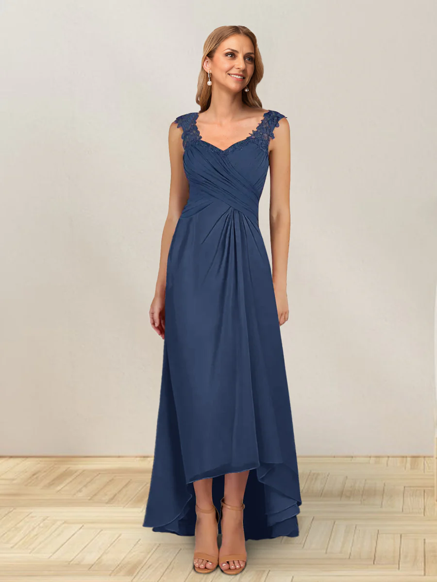 A-Line/Princess Sleeveless Long Formal Jacket Evening Dresses Mother of the Bride Dresse With Ruffles