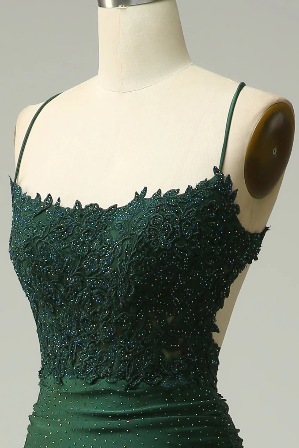 Mermaid Halter Court Train Dress Prom Dress with Appliques Beading