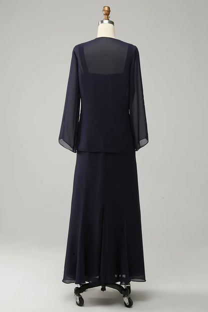 Two Piece Sparkly Beaded Mother of the Bride Dress