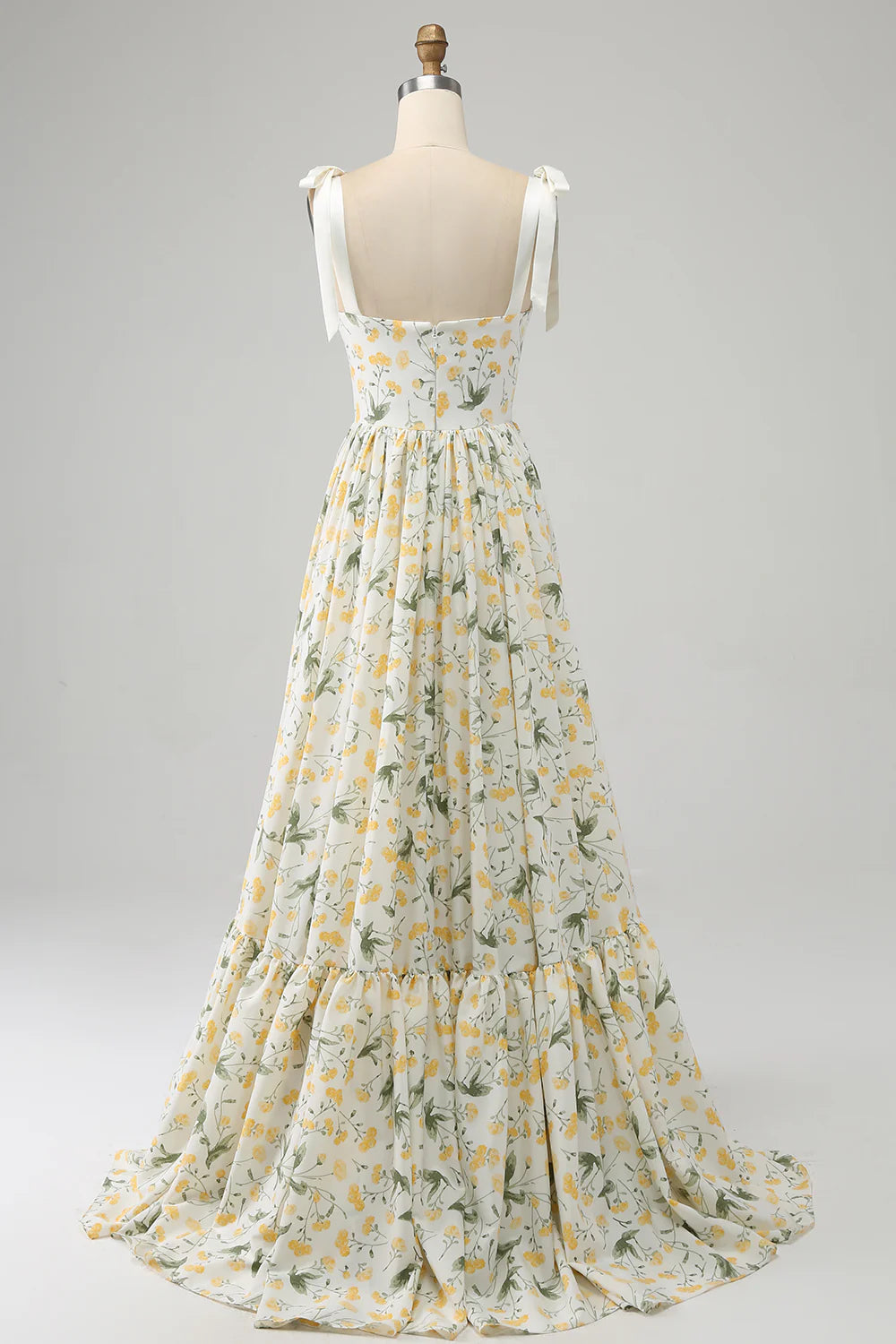 A-Line Floral Long Sweetheart Floor-length Prom Dress
