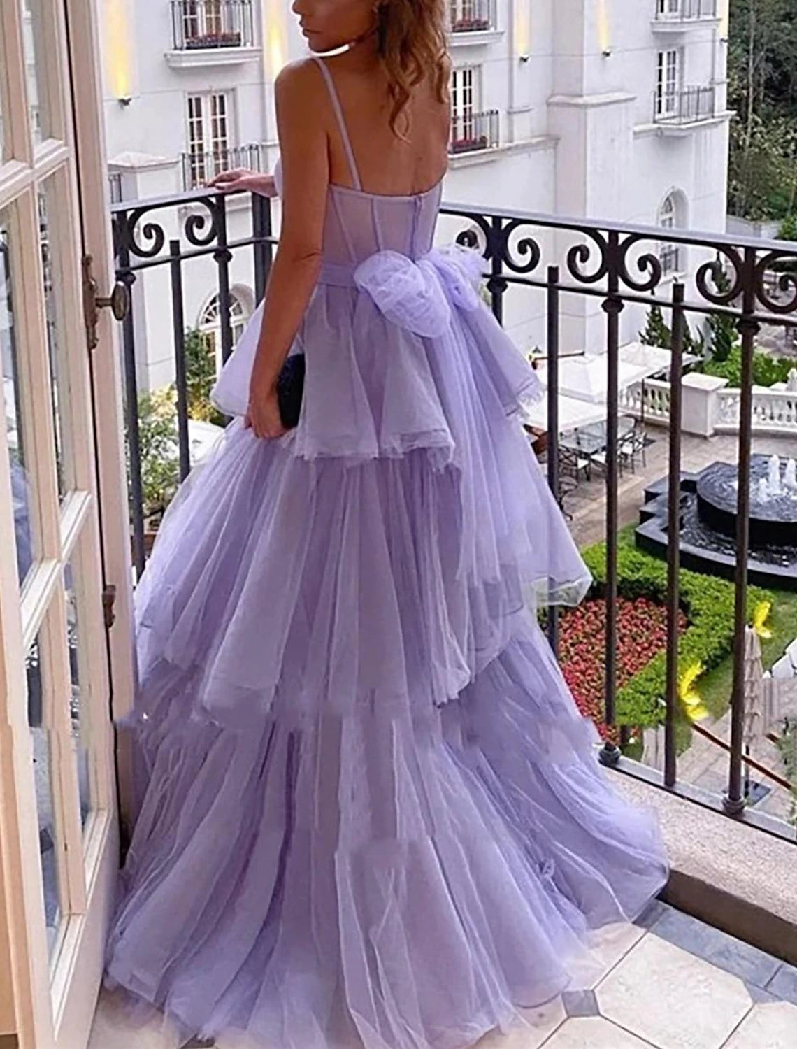 Ball Gown Prom Dresses Sweetheart Tulle Backless with Pleats Ruched