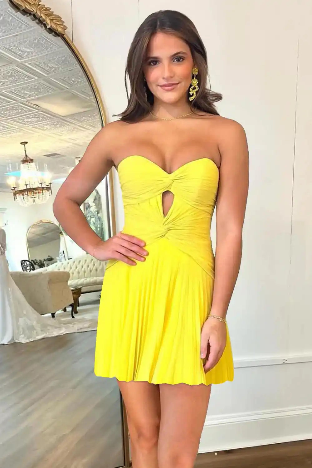 A-Line Cute Sweetheart Homecoming Dress