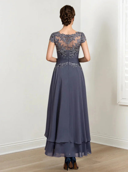 A-Line Princess Mother of the Bride Dresses with Applique