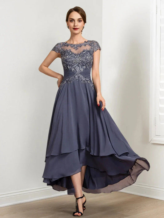 A-Line Princess Mother of the Bride Dresses with Applique