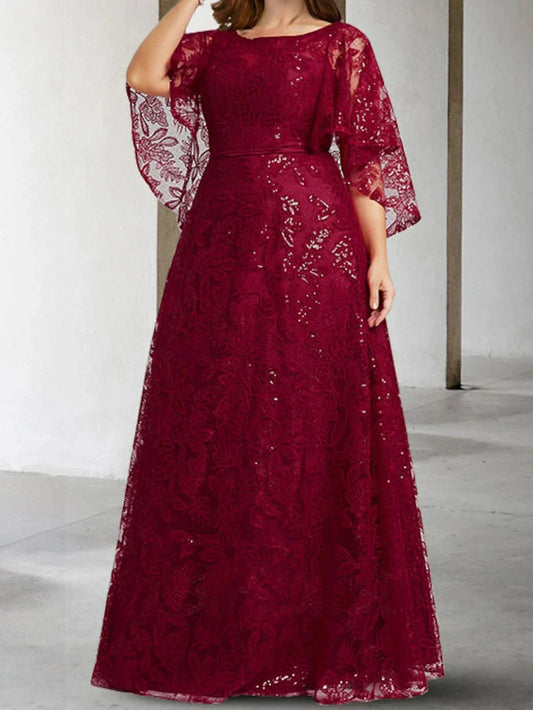 A-Line Princess Mother of the Bride Dresses with Applique & Sequins